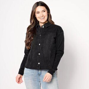 Women with Control My Wonder Embellished Fringe Jacket - Black (Sz M) a643216